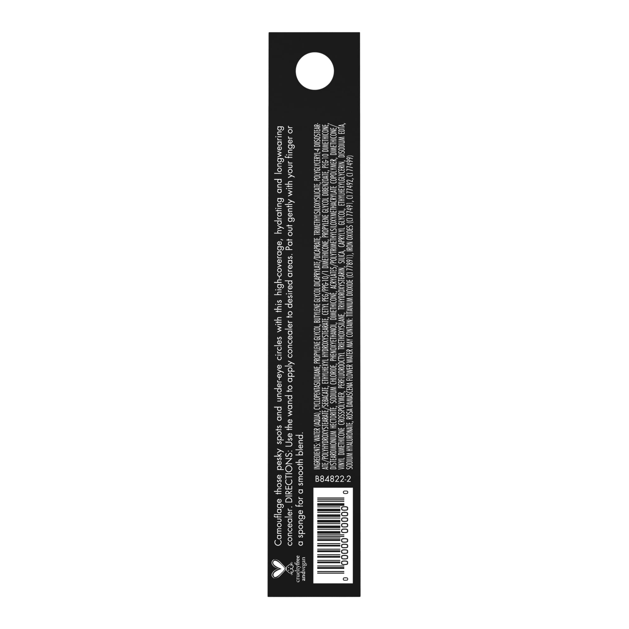 e.l.f. Hydrating Camo Concealer, Covers Blemishes & Under-Eye Circles, Full-Coverage & Delivers A Satin Finish, Vegan & Cruelty-Free, Light Sand