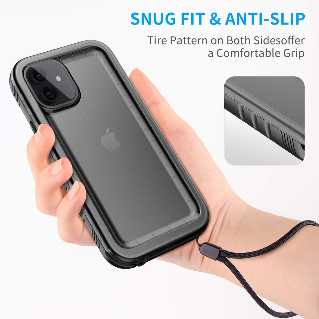 Cozycase TOP Military IP68 Waterproof Case for iPhone 12 / 12 Pro - Heavy Duty 360 Shockproof Full Body with Screen Camera Protector Double Water Dust Drop Proof Hard Rugged Tough Front Back Cover