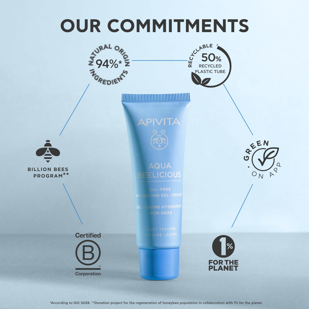Apivita Aqua Beelicious Face Gel-Cream, Oil-Free Hydrating Gel-Cream with Honey, Hyaluronic Acid & Flowers
