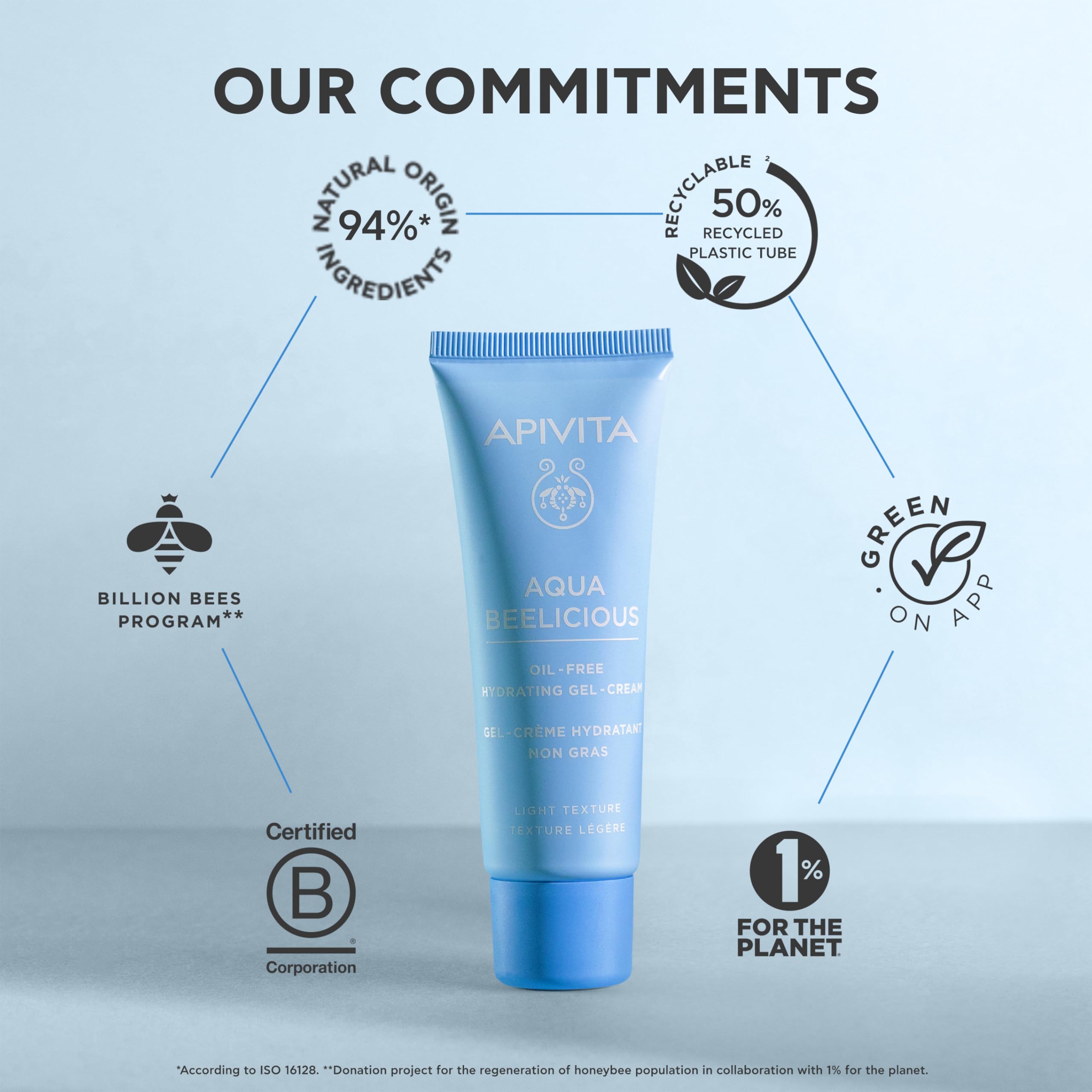 Apivita Aqua Beelicious Face Gel-Cream, Oil-Free Hydrating Gel-Cream with Honey, Hyaluronic Acid & Flowers