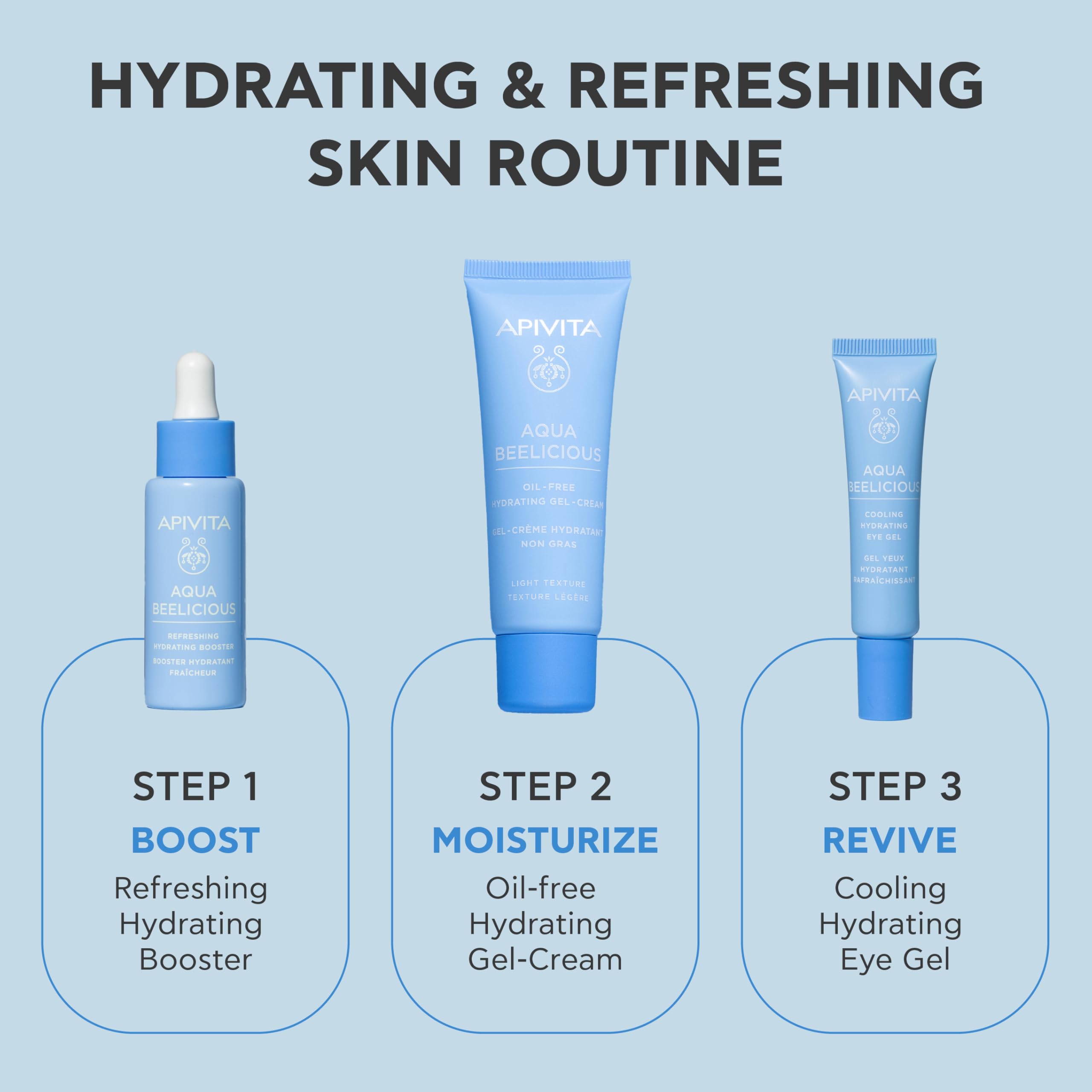 Apivita Aqua Beelicious Face Gel-Cream, Oil-Free Hydrating Gel-Cream with Honey, Hyaluronic Acid & Flowers