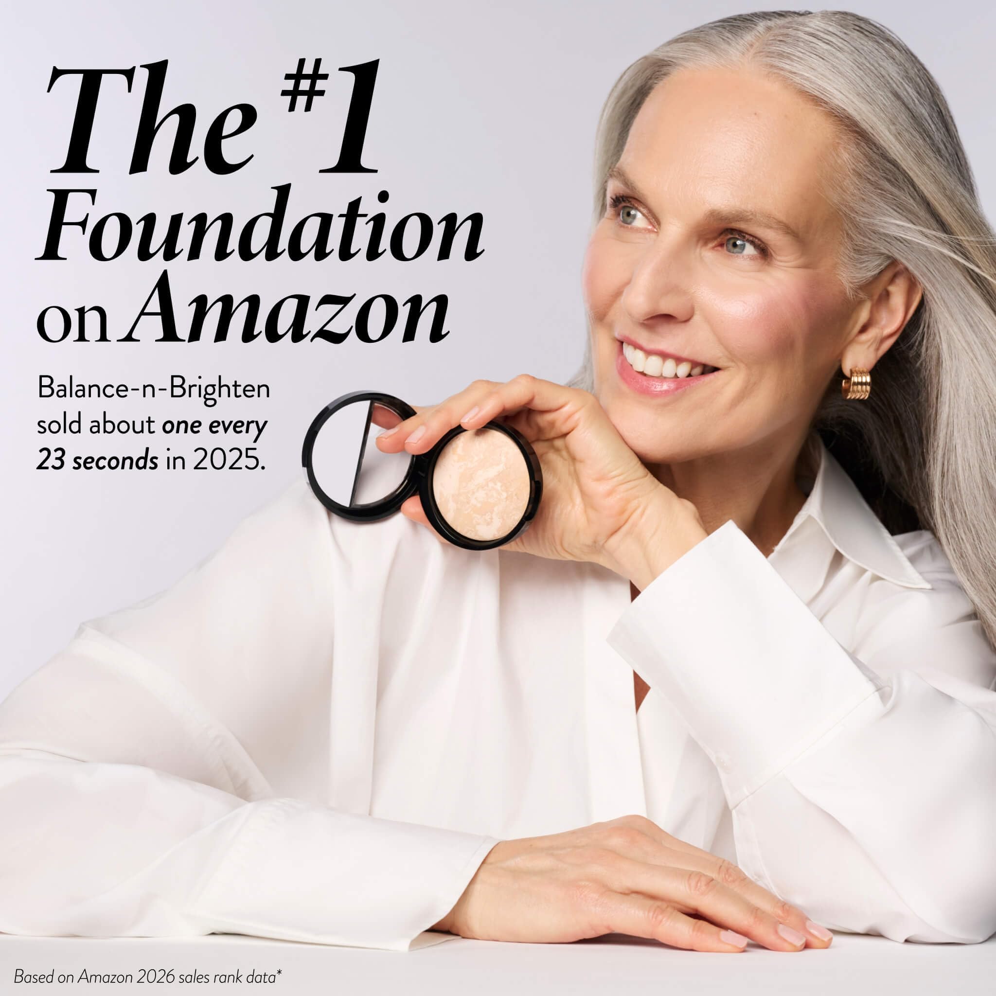 LAURA GELLER NEW YORK Award-Winning Baked Balance-n-Brighten Color Correcting Powder Foundation - Porcelain - Buildable Light to Medium Coverage - Demi-Matte Natural Finish
