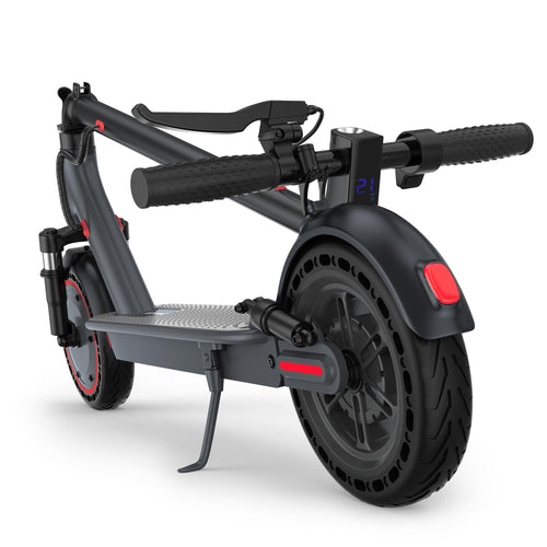 Alloweek A1 Electric Scooter, 10" Anti Flat Solid Tire, 500W Motor, Max 21 Miles Range, 19 Mph Top Speed, Dual Braking Sport Scooter, 2 Wheels, Height Handlebars