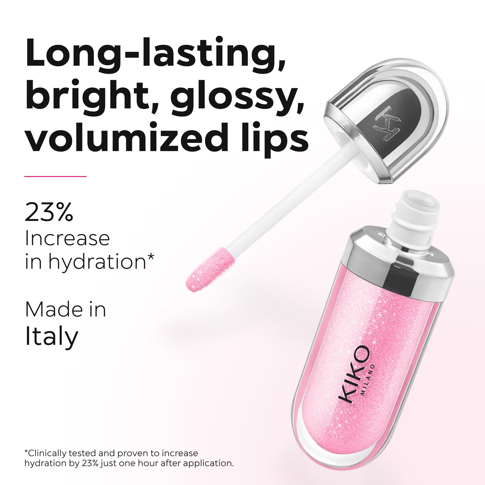 Kiko Milano 3D Hydra Lip Gloss – High Shine, Hydrating, Plumping, Non-Sticky, Moisturizing Lip Makeup – 17 Pearly Mauve – 6.5ml