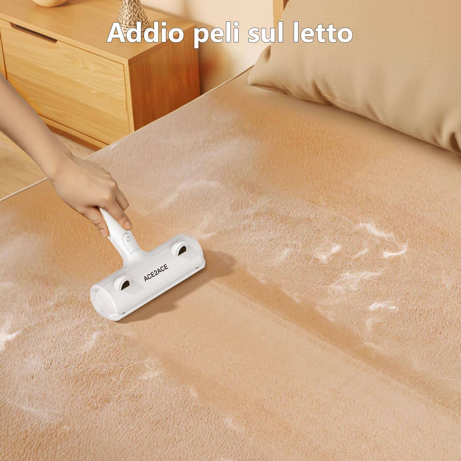 ACE2ACE Spazzola Togli Peli Animali, Spazzola Peli Cane e Gatto, Leva Peli Animali Domestici, Rimuovi e Raccogli peli Animali, Riutilizzabile Rullo Spazzola per Cuccia, Tappeti, Divani, Vestiti