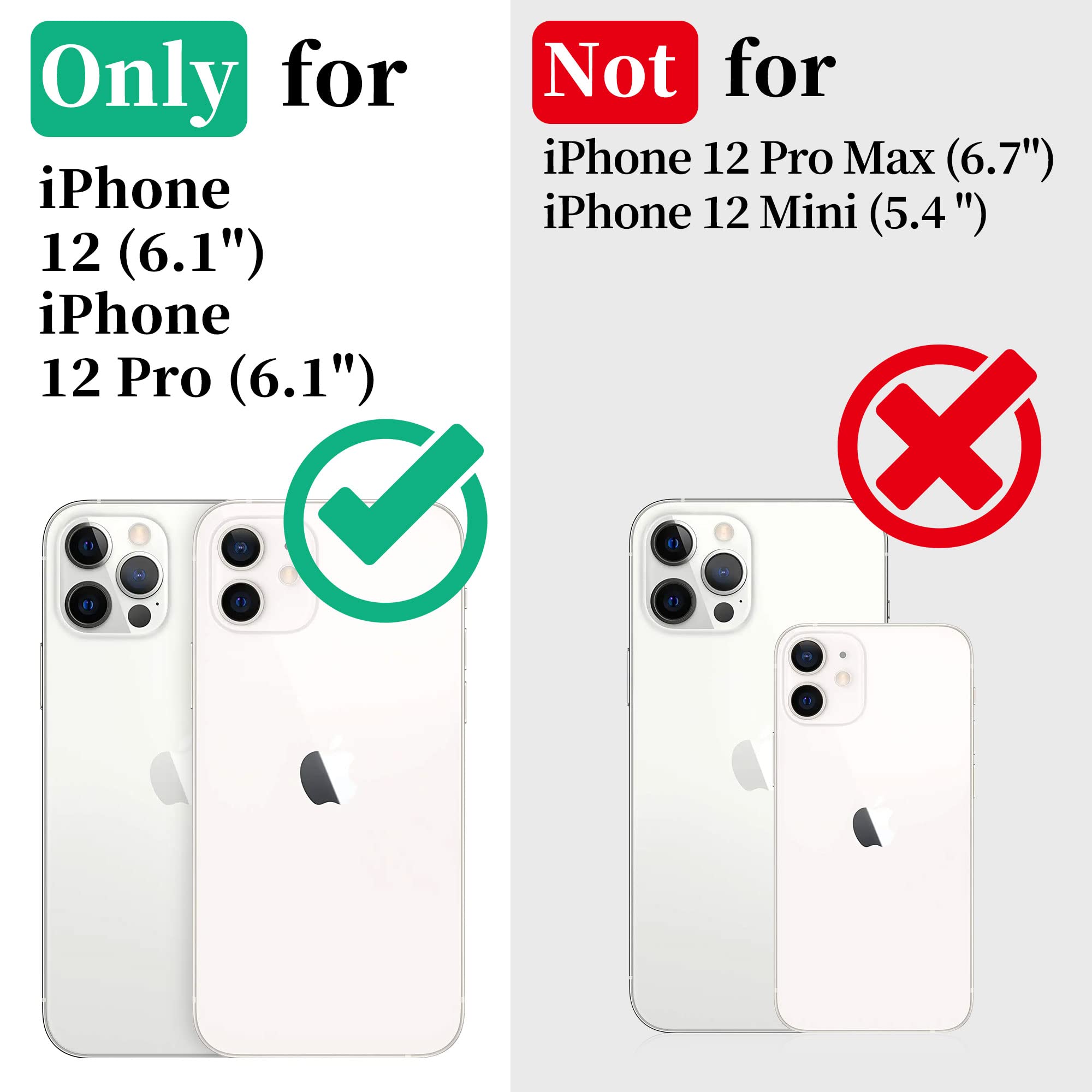 Cozycase TOP Military IP68 Waterproof Case for iPhone 12 / 12 Pro - Heavy Duty 360 Shockproof Full Body with Screen Camera Protector Double Water Dust Drop Proof Hard Rugged Tough Front Back Cover