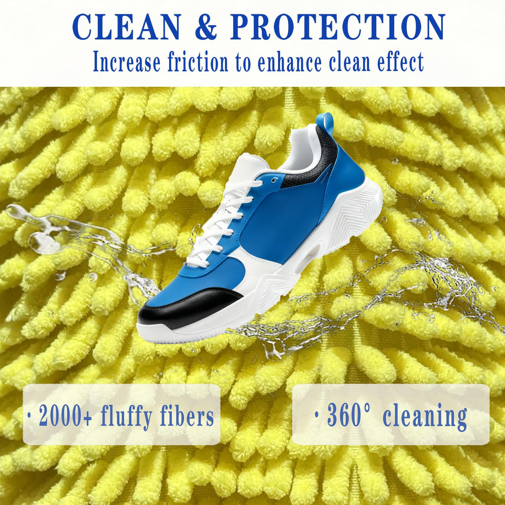 CAIMOREE Shoe Washing Machine Bag, 2pcs Laundry Shoe Bag with Self-locking Zipper for Washer and Dryer, Reusable Sneaker Bag for Gym, Tennis, Sports Shoes, Protects Shoes & Washing Machine (Yellow)