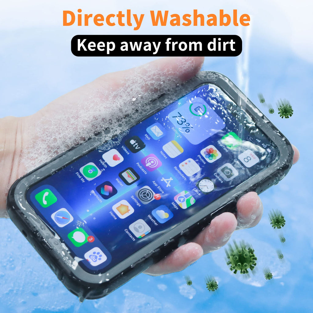 Cozycase TOP Military IP68 Waterproof Case for iPhone 12 / 12 Pro - Heavy Duty 360 Shockproof Full Body with Screen Camera Protector Double Water Dust Drop Proof Hard Rugged Tough Front Back Cover