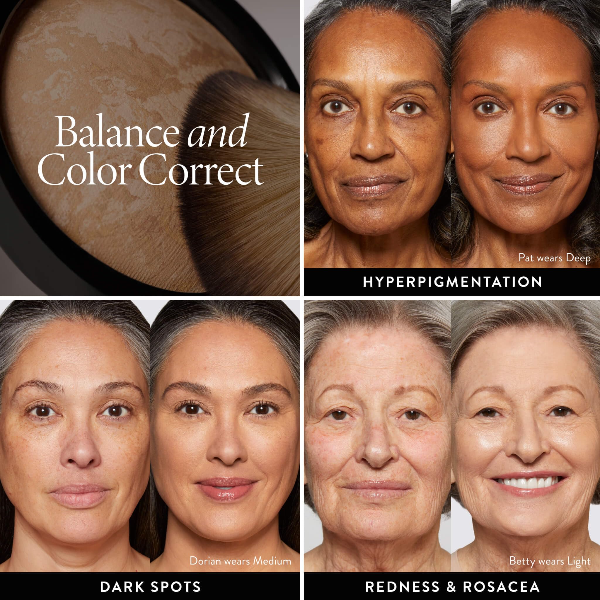 LAURA GELLER NEW YORK Award-Winning Baked Balance-n-Brighten Color Correcting Powder Foundation - Porcelain - Buildable Light to Medium Coverage - Demi-Matte Natural Finish