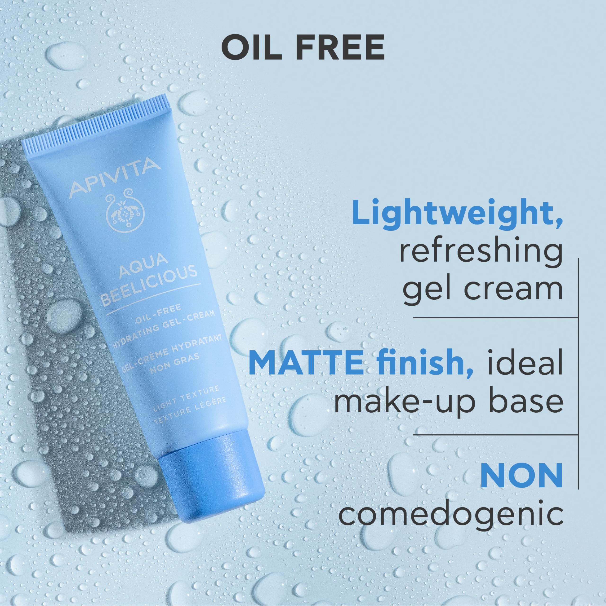Apivita Aqua Beelicious Face Gel-Cream, Oil-Free Hydrating Gel-Cream with Honey, Hyaluronic Acid & Flowers